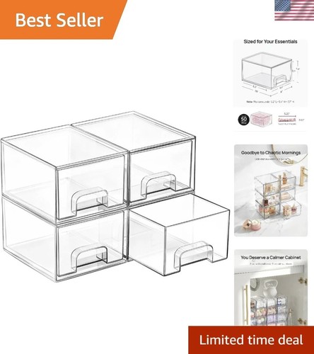 Pack clear stackable acrylic - 4,