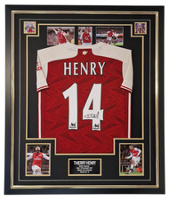 Framed Thierry Henry Signed Shirt Autograph Jersey LEGEND DISPLAY & Certificate