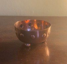 Small Arts and Crafts Copper bowl with Bun Feet. Good Condition.