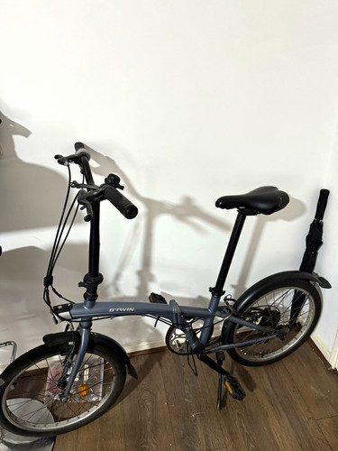 Twin 20in grey folding bike - 20in,