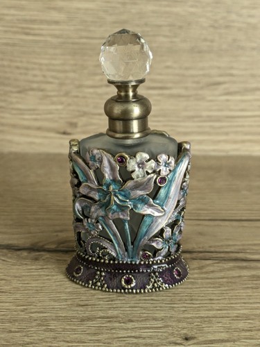 Vintage enamelled perfume - enamelled,