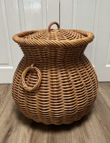 Vintage large wicker laundry - vintage,