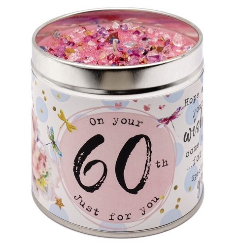 60th birthday candle tin - tin, best