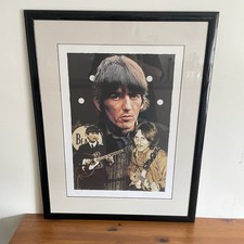 George Harrison Art Print Framed Portrait Numbered Leon Evans Wall Beatles