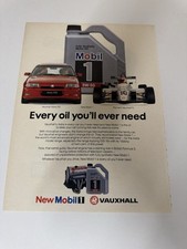 Original 1993 Mk3 Vauxhall Astra GSi Mobil 1 Magazine Advert Frame Ready Retro b