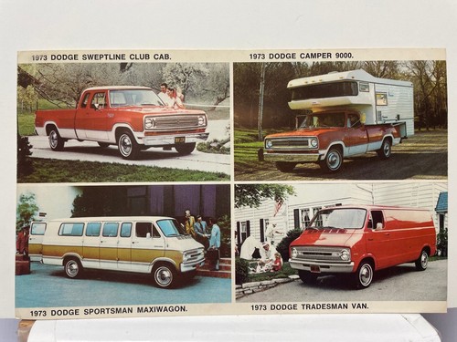 1973 dodge trucks postcard - 1973,