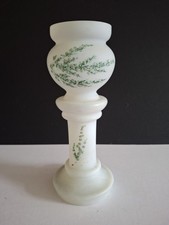 Opaline White & Green Satin
