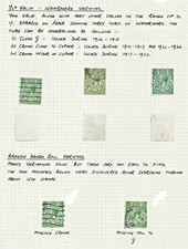 george 5th stamps half penny green various specialized watermarks as description