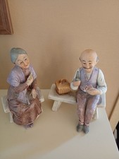 2 Vintage Old Man And Woman