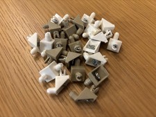 101558 x 22 IKEA KOMPLEMENT PAX Wardrobe Shelf Support/Plug/Pins White & Beige