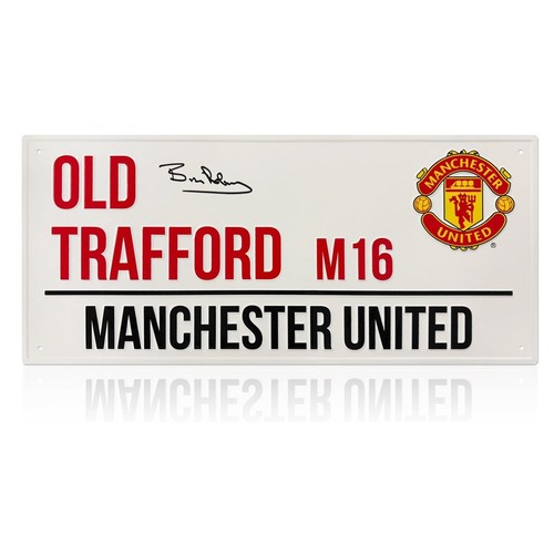 Bryan robson signed manchester - signed,