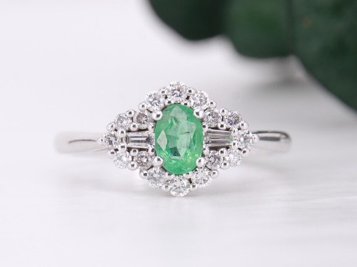 Emerald and diamond art deco - and,