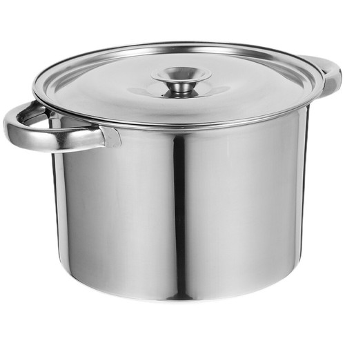 Big bronze saucepan boiling - big,