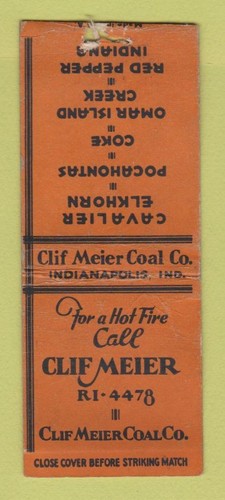 Matchbook cover clif - matchbook,