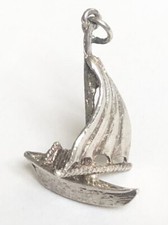 Vintage Sterling Silver Nautical Sailboat Charm 3.5 Grams