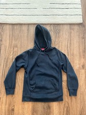 Supreme Navy Logo Hoodie Size Medium 100% Authentic Rare FW15