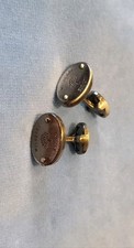 Mulberry Antiqued Silver Plaque Oval Cufflinks, NEW
