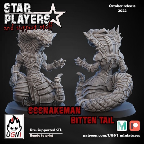 Sssnakeman bitten tail star - tail,