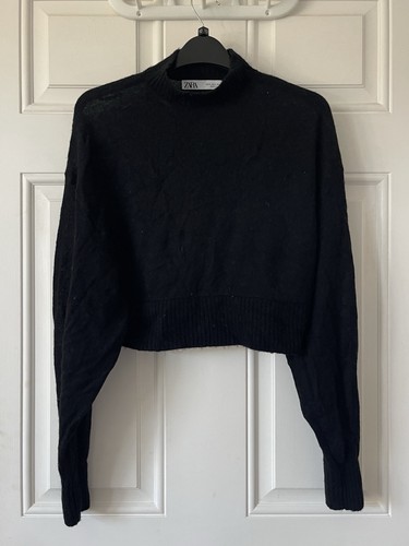 Zara black cropped slouchy - cropped,