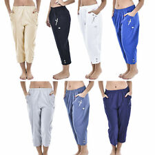 WOMENS ELASTICATED CAPRI TWO