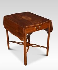 George III Mahogany Pembroke Table | Oval Inlay Top | Hinged Flaps