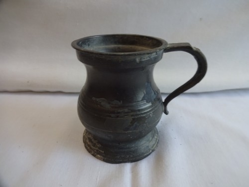Antique pewter gill - 1,