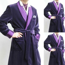 Men's Smoking Robe Jacket Long