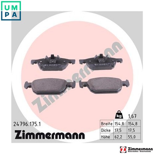 Brake pad set disc - set,