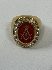 masonic ring gold plated size