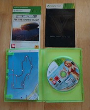 Grand Theft Auto Five GTA 5 V Xbox 360 Game with Manual And Map