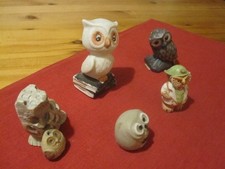 Collection of Six Owl Figurines