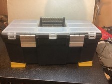 Stanley Lge Plastic Toolbox With Storage For Fixings In Lid + Hasp Can Be Locked
