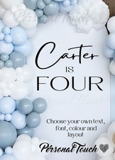 Personalised Birthday Vinyl Decal for Sail Board Backdrop Balloon Party Sticker