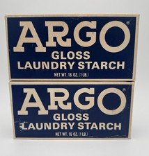 2 x Vintage Argo Gloss Laundry Starch 1LB