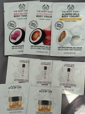 8 X The Body Shop Selection of Samples New oils of life vitamin E body yoghurt