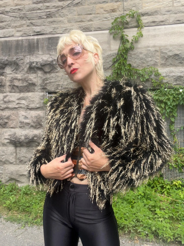 Metallic marabou vintage - metallic,