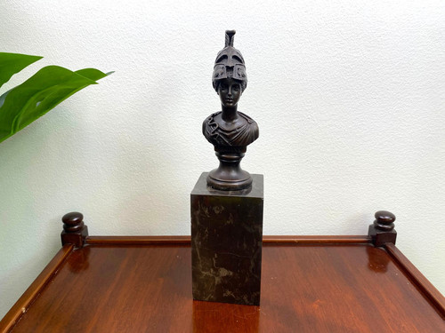 Bronze bust athena art - bust,