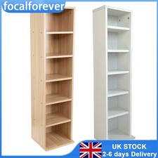 6-Tier Wooden CD DVD Media