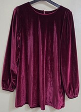 Women's Cotton Traders Plum Red Long Sleeve Top Size UK 18