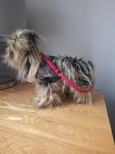 Fuzzy Nation Yorkie in Vest Peas Handbag 30x25cm