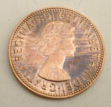 1965 Elizabeth II Half Penny Coin UK