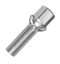 LONG CAR ALLOY WHEEL BOLTS RADIUS M14x1.25 (Silver) - Various Sizes