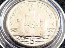 2009 Isle of Man 5p coin BU Tower of Refuge