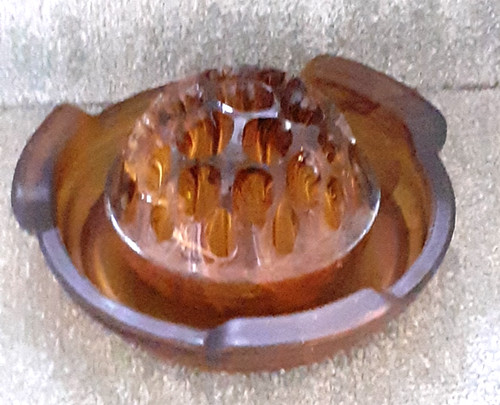 Vintage amber pressed glass - amber,