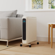 electriQ 2400W Smart WiFi Eco Oil-Free Radiator & Panel Heater with T ECH24LEDWW