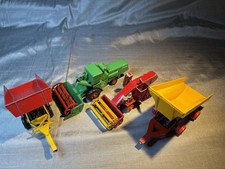 2 Two Combines And 2 Two Tilting Farm Trailer all Play Worn And Needs Parts.