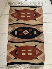 Small Kilim? Jute Rug Aztec? Navajo?  Design 105x60cm (B97