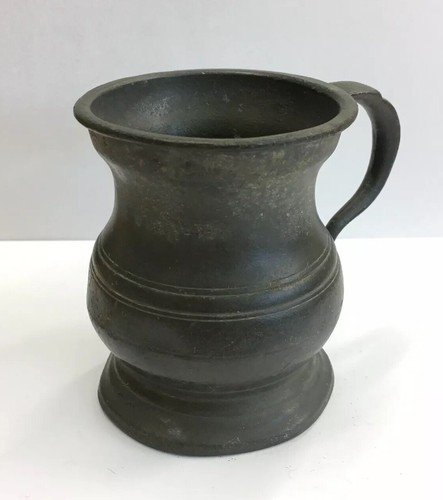 Antique pewter gill measure - antique,