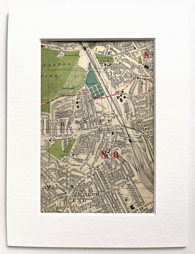 Antique 1930s london map - 1930s,