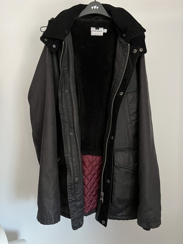 Topman hooded coat men - men, black